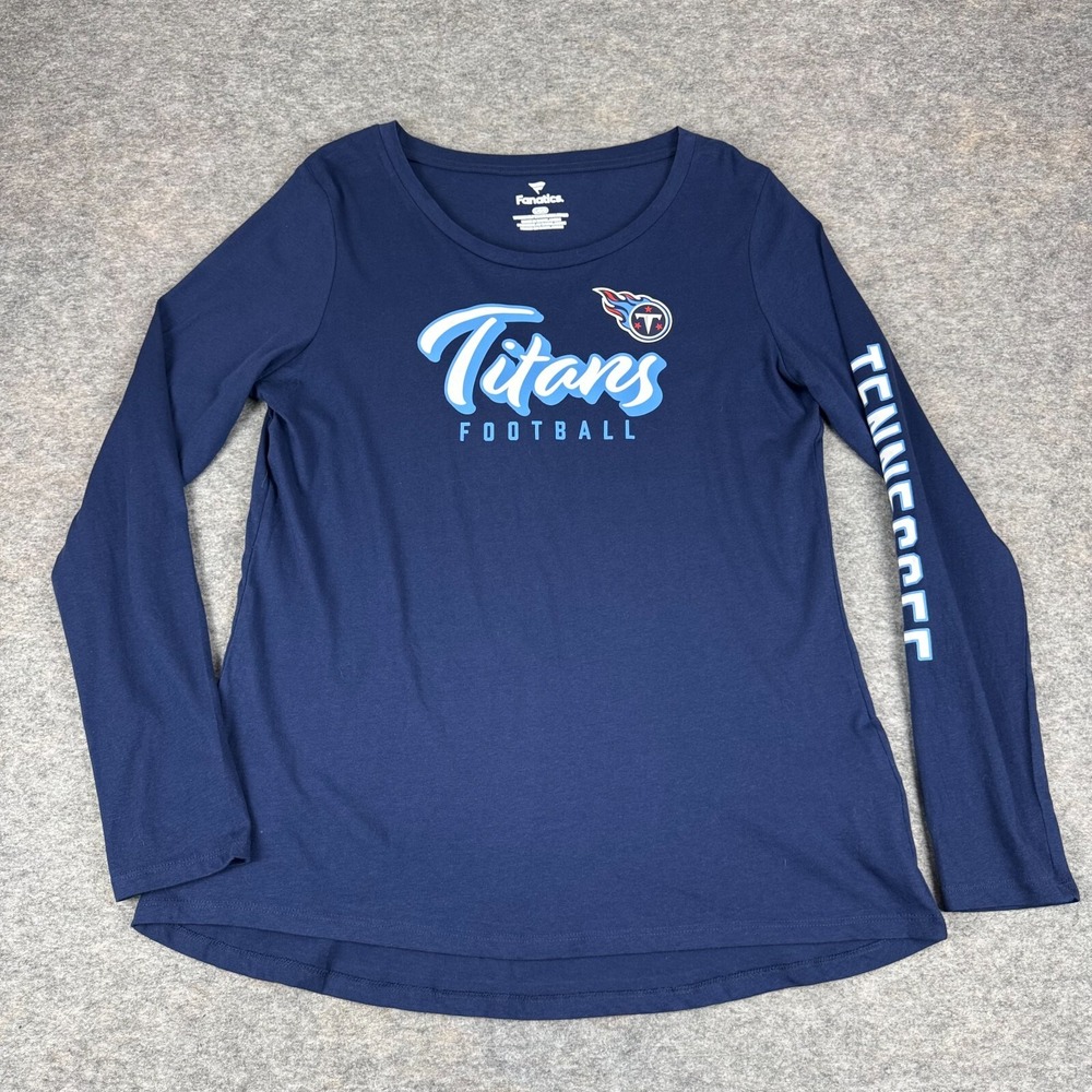 Fanatics T-Shirt Tennessee Titans Long Sleeve Blue Womens Large L